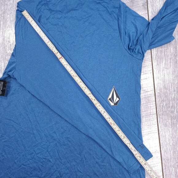 Volcom Mens Thrashguard UPF Shirt Size Large Blue Loose Fit Long Sleeve Top - Picture 10 of 10